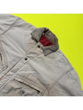 Vintage Carhartt Cropped Jacket Reworked Coverall Distressed Faded Workwear USA